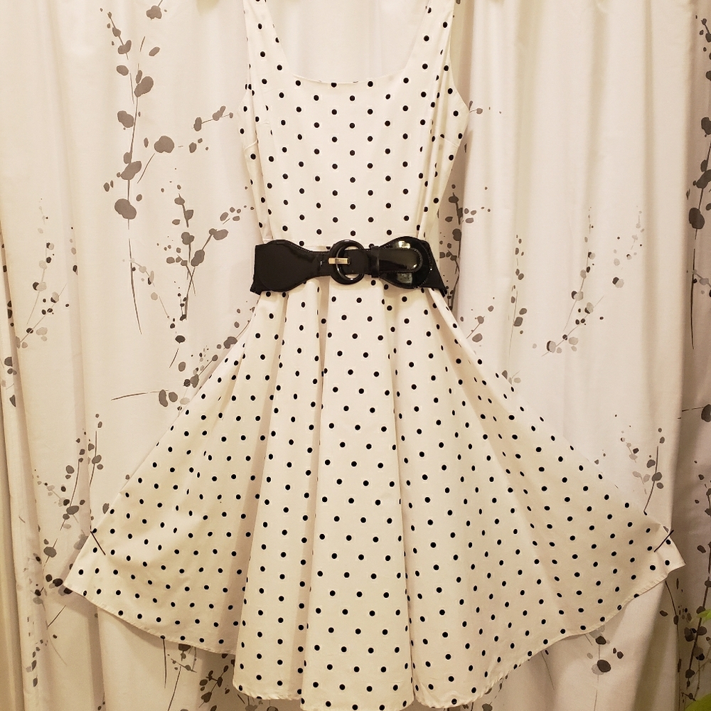 Flare Polka Dot Dress